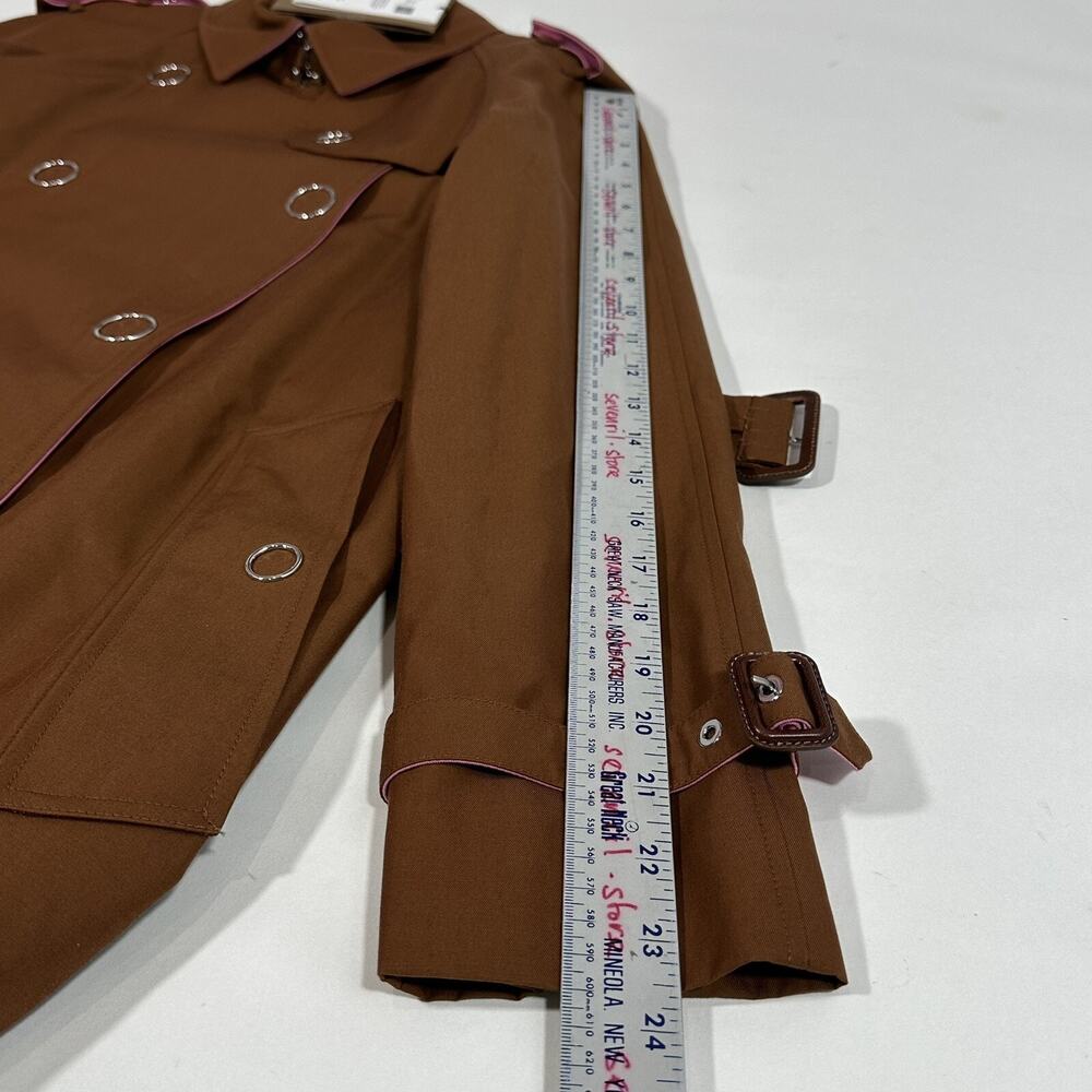 NWT Burberry Wharfbridge Size US 6 Chestnut Brown Gabardine Trench Coat $2,550 - Picture 10 of 15